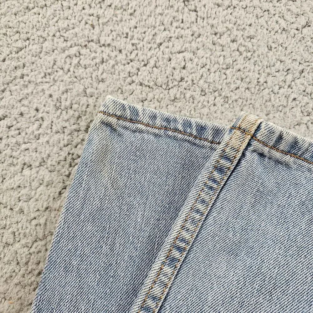 Levis 505 Jeans Mens 36x30 Blue Light Wash Regular Straight Work Skate Grunge
